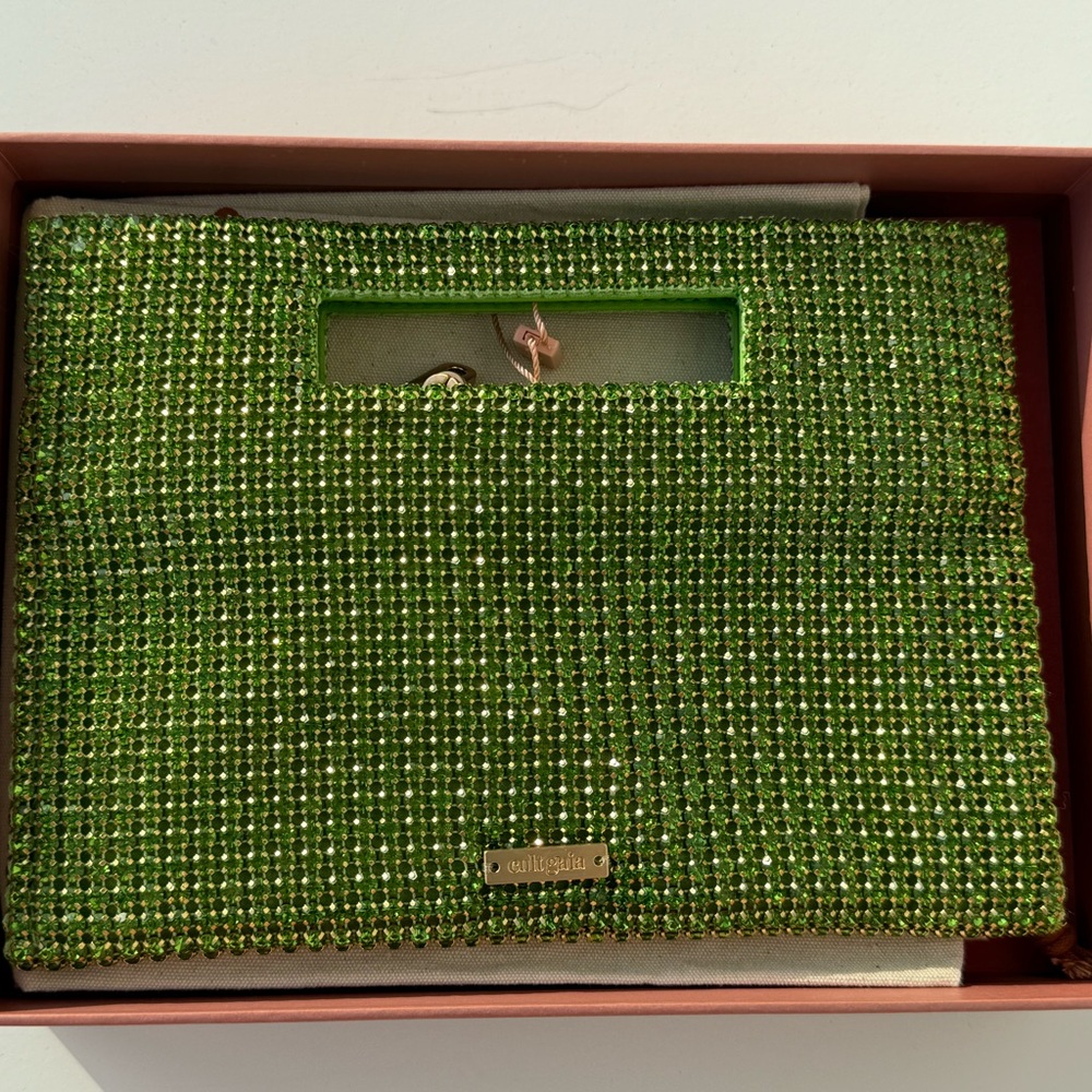 Cult gaia Green Crystal Clutch Bag